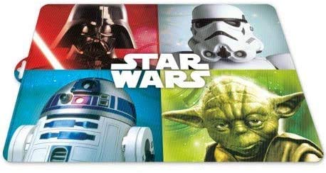 ALMACENESADAN 2465; Mantel Individual Star Wars 4 Personajes; Dimensiones 43x29 cm; Producto de plástico; No BPA