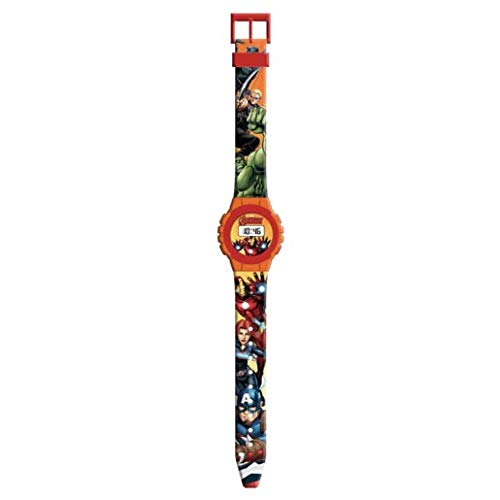 Avengers Reloj Digital Pulsera, Adultos Unisex, Multicolor, Unico