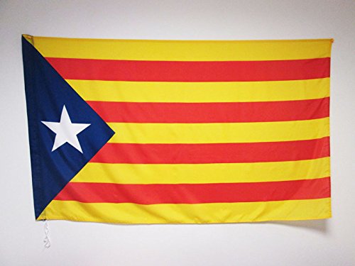 AZ FLAG Bandera de CATALUÑA ESTELADA BLAVA 150x90cm para Palo - Bandera CATALANA INDEPENDENTISTA – Catalunya 90 x 150 cm