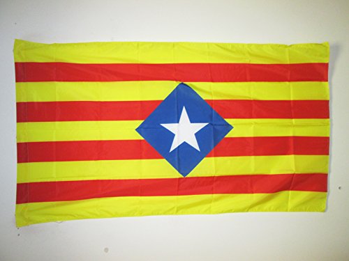 AZ FLAG Bandera de CATALUÑA ESTELADA BLAVA HISTORICA 150x90cm para Palo - Bandera CATALANA INDEPENDENTISTA – Catalunya 90 x 150 cm