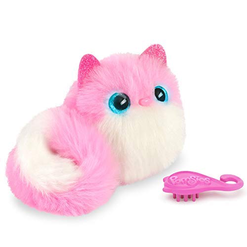 Bandai - Pomsies - Pinky - Adorable y ponible mascota interactiva con pompones - Peluche interactivo con 50 reacciones - 80734