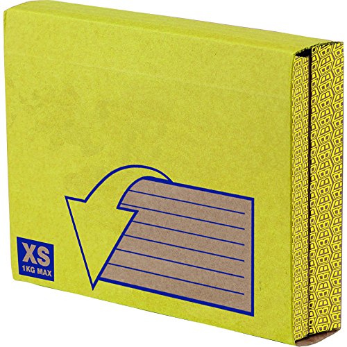 Bankers Box Missive - Caja de envío postales extra resistente, 10 unidades, pequeña (XS), color amarillo