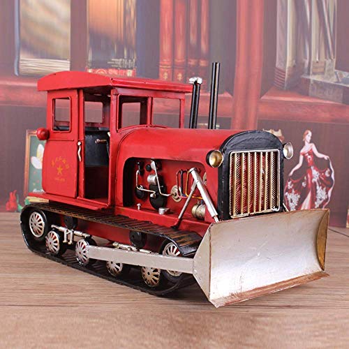 Brightz Modelos de Tractores Rojos de la Vendimia decoración artesanales de Metal decoración del hogar Regalo 45X22.5X29cm Elegante y Hermosa