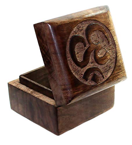 Budawi Om - Joyero de madera, diseño oriental