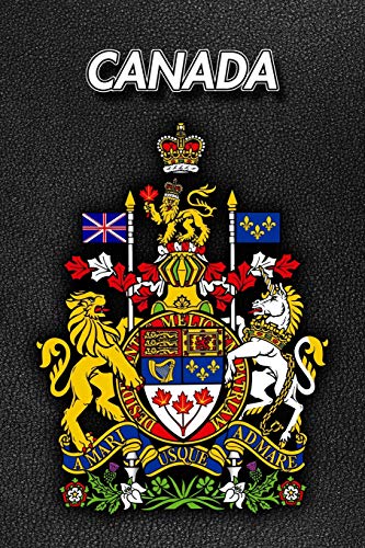 Canada: Coat of Arms | Composition Book 150 pages 6 x 9 in. | Wide Ruled | Writing Notebook | Lined Paper | Soft Cover | Plain Journal
