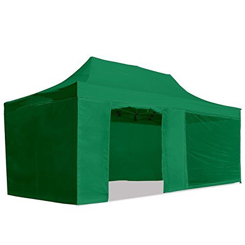 CARPLE - Carpa plegable 3x6m Impermeable Exterior, Carpa de plegado Fácil color Verde para Eventos, Jardín, Fiestas al Aire Libre