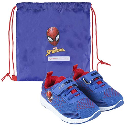 CERDÁ LIFE'S LITTLE MOMENTS Cerdá-Zapatillas de Spiderman para Niños de Color Azul, Gris Perla, 28 EU