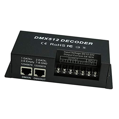 Controlador Dmx Controller Decoder Tira Del Rgb Led Light Dimmer Módulo Dmx512 Dc12v-24v De 4 Canales Con Pantalla 1pc