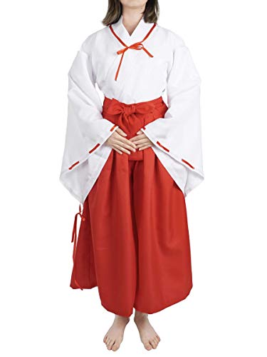 CoolChange Kimono para Mujer de Kikyo de Inu Yasha, Chaqueta y Falda, Talla M