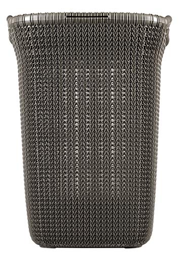 Curver 228410 - Cesta de ropa Knit, color marrón topo, 57 L, 43.2 x 32.1 x 59.4 cm