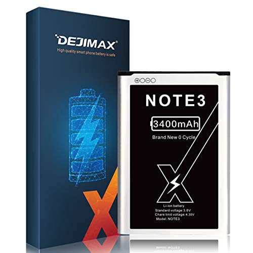 DEJIMAX Alta Capacidad Batería para Samsung Galaxy Note 3, 3400mAh batería de Alto Capital para NOTE3/N900A/N9000/N9005/N900/N9002