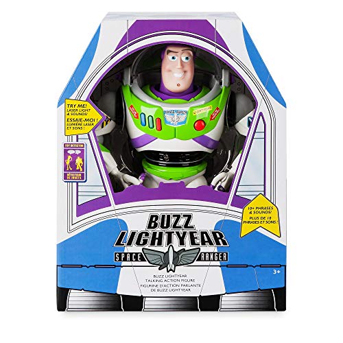 Disney Tienda Oficial Toy Story Buzz Lightyear Deluxe Muñeca de Juguete con Figura conversadora