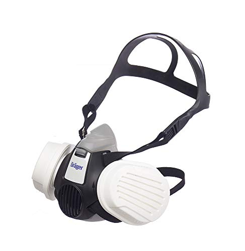 Dräger X-plore® 3300 Semi máscara de protección + filtros de partículas P3, mascarilla para trabajos de construcción contra polvo, partículas
