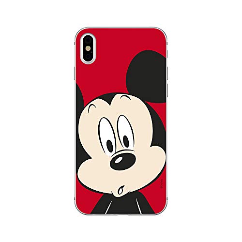 Estuche para iPhone X, iPhone XS Disney Mickey y Minnie Original con Licencia Oficial, Carcasa, Funda, Estuche de Material sintético TPU-Silicona, Protege de Golpes y rayones