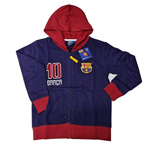 FC. Barcelona Sudadera con Capucha 10 Barça Producto con Licencia Oficial - 16 años - 100% Polyester