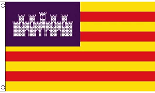 FlagSuperstore Bandera de las Islas Baleares 5 x 3 FT - España, Provincia España, 100% poliéster con ojales