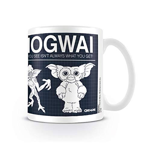 Gremlins "Mogwai diseño con Texto en inglés Taza de cerámica, Multi-Color