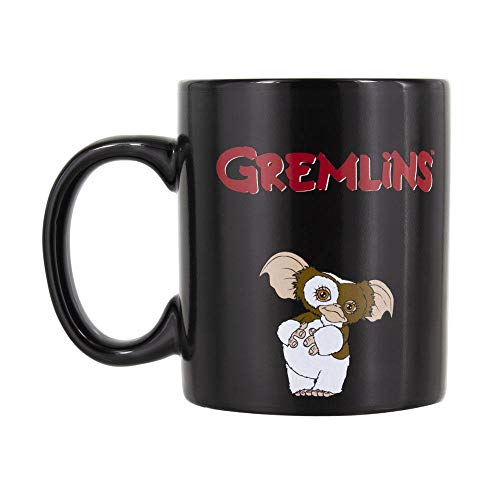 Gremlins - Taza de café XXL con efecto térmico - Gizmo - Cerámica - Negro - Caja de regalo