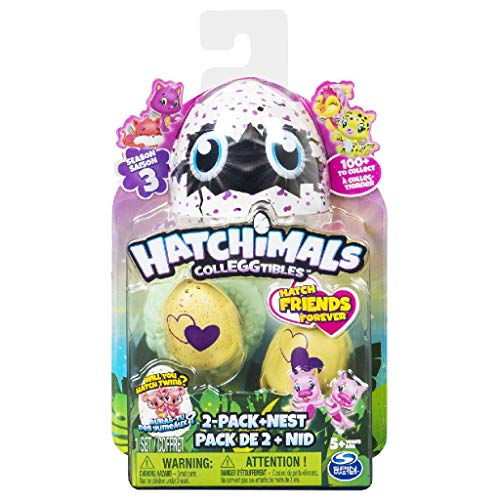 Hatchimals CollEGGtibles 2 Pack + Nest - Season 3 Niño/niña - Kits de figuras de juguete para niños (5 año(s), Niño/niña, Multicolor, 127 mm, 50,8 mm, 152,4 mm) , color/modelo surtido