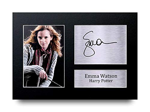 HWC Trading Emma Watson A4 Sin Marco Regalo De Visualización De Fotos De Impresión De Imagen Impresa Autógrafo Firmado por Hermione Granger Harry Potter Los Aficionados Al Cine
