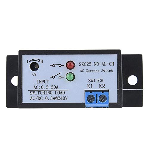 Interruptor de detección de corriente, 0.5-50A AC Interruptor de detección de corriente alterna normalmente abierto para equipos industriales automatizados y monitoreo de tiendas