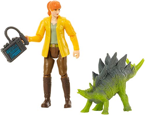 Jurassic World Figura básica Claire con dinosaurio de juguete Stegosaurus (Mattel FMM06)
