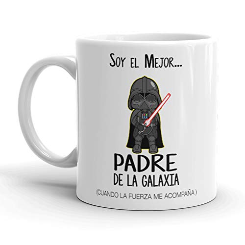 Kembilove Taza de Café para Papá Soy el Mejor Padre de la Galaxia – Taza de Desayuno para Regalar el día del Padre – Tazas de Café para Padres y Abuelos