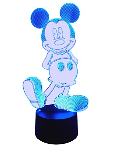 Lámpara LED 3D original de Mickey Mouse, cambio de color