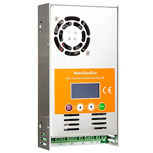 MakeSkyBlue Controlador de carga 30A MPPT, entrada máxima 160V DC 1200W Panel solar, pantalla LCD, sistema de batería automático 12V / 24V / 36V / 48V (30A-V118)