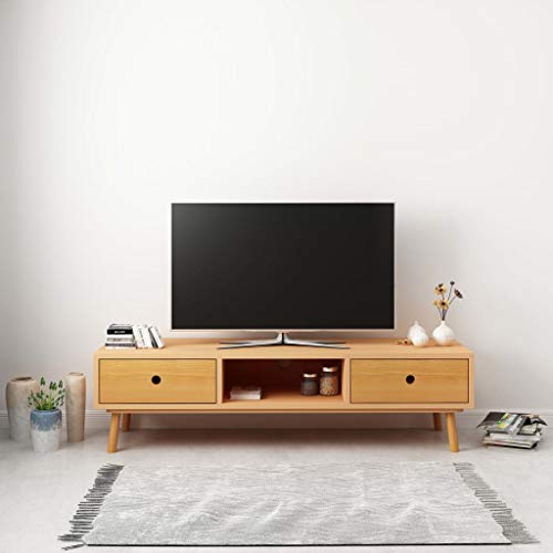 Mueble para la TV de Madera Maciza de Pino 120x35x35 cm