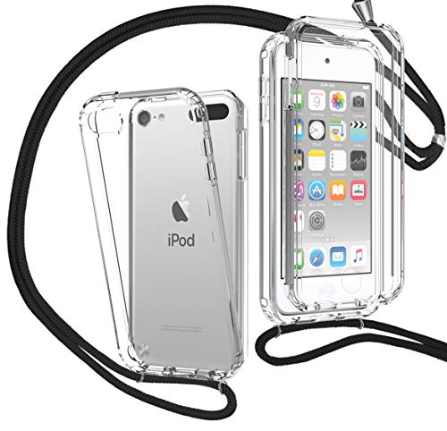 MXKOCO Funda con Cuerda para iPod Touch 5/6/7(2019) [360 Grados Protección] Carcasa de movil con Cuerda para Colgar-Correa para Hombro y Cordón Colgante/Carcasa Banda con Cordon para Llevar