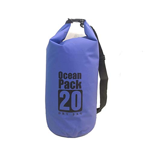 Ocean Pack - Bolsa de natación, mochila impermeable para kayak Boat, Canotaje, Pesca, Rafting, Natación, Snowboard/Esquí, Mochila impermeable, Dry Bag 20 L, azul