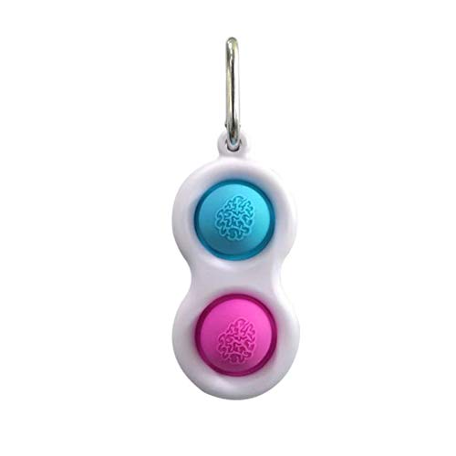 Ousyaah Mini Sensorial Fidget Juguete, Push Pop Bubble Sensory Toy, Llavero de Pop It Figit Toy, Estrés Alivio Fidget para Niños y Adultos (A)
