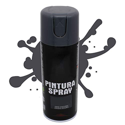 Pintura Spray 400ml para Metal/Madera/Plástico (Gris Oscuro, 1 Bote)