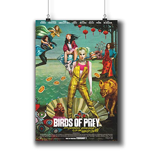Póster de la película Pentagonwork Birds of Prey DC Comics A4 21 x 29 cm, impresiones con pegatinas 2020, Margot Robbie, 1243-104