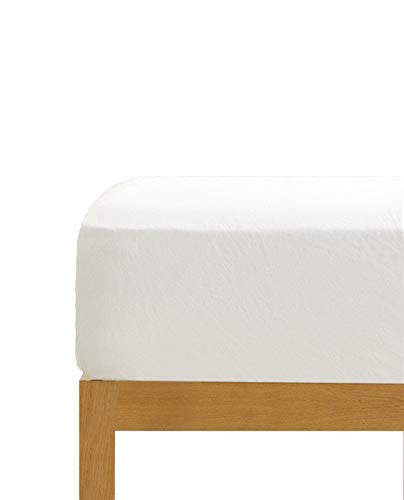 Sábana Bajera Ajustable Blanca 100% algodón Cama de 180 cm (180x190/200 cm)
