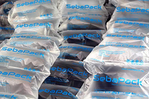 SebaPack Cojín de burbujas de aire, material de embalaje, 300 unidades, cojín de aire, material de relleno, 200 x 100 mm, envío acolchado de aire, embalaje de cartón
