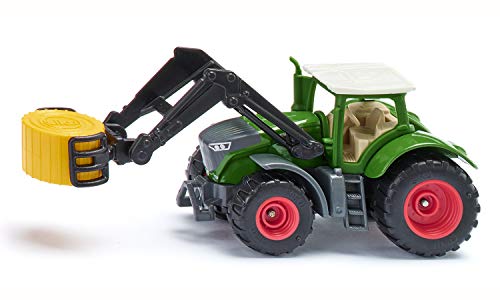 SIKU 1539, Tractor Fendt 1050 Vario, Metal/Plástico, Verde, Pinza para balas y cabina desmontables