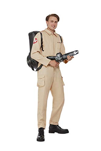 Smiffys Officially Licensed Ghostbusters Men's Costume Disfraz oficial de Cazafantasmas para hombre, color beige, M-Size 38 Inch-40 Inch (52571M)