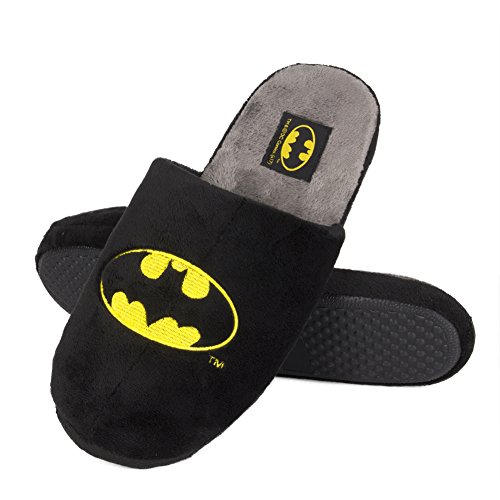 soxo Batman Zapatillas de Casa para Hombre | Talla 43-44 | Cómodas Babuchas Afelpadas | Suela Flexible Antideslizante
