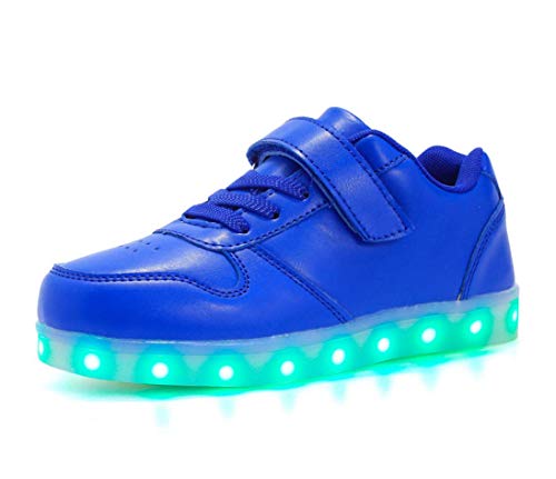 SQL Zapatillas de Deporte de Las Muchachas Calza Muchachos Luces LED con Zapatos Recargables USB Control Remoto para Niños,C,31