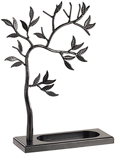 St. Leonhard Soporte de joyería: Árbol de joyería Negro Decorativo Hecho de Metal Completo, Altura 30cm (Soporte de joyería árbol)