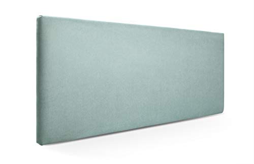 SUENOSZZZ-ESPECIALISTAS DEL DESCANSO Cabecero de Cama Liso tapizado en Tela para Camas de 90 (100 x 57 cm) Tela Verde Agua