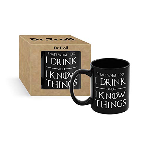 Taza mug Fan Art de Tyrion: That's What I Do. I Drink and I Knoiw Things para Fans de Juego de Tronos