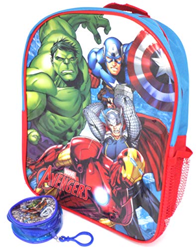 TDL Marvel Avengers Set De Regalo Mochila + Billetera - Licenciado Oficialmente - Backpack + Coin Purse - Gift Bundle