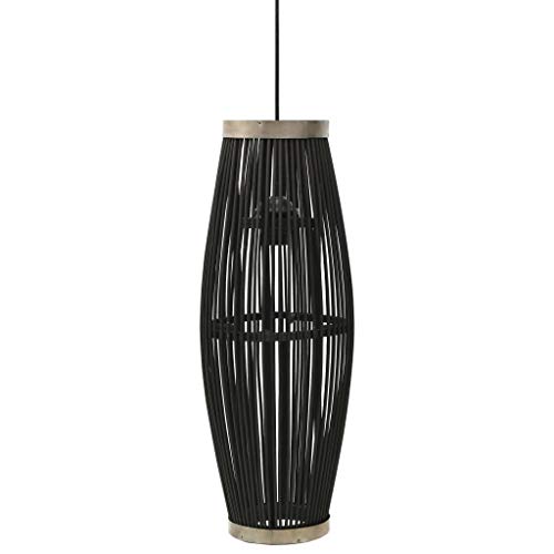 Tidyard Lámpara Colgante Ovalada Sauce Negra 40 W E27 27x68 cm