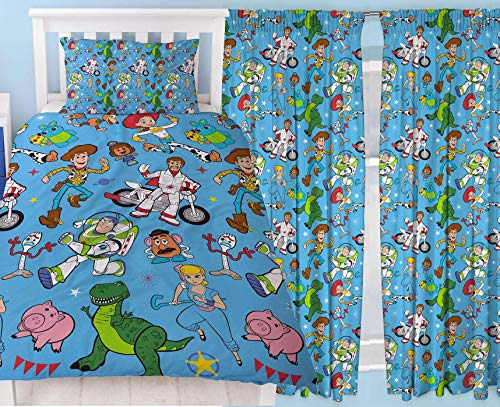 Toy Story 4 Rescue - Juego de ropa de cama para cama individual (167,6 x 137,1 cm)