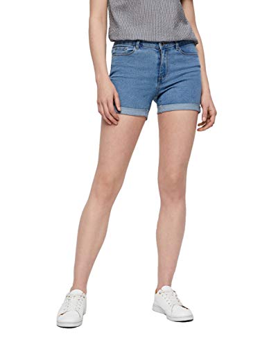 Vero Moda NOS Vmhot Seven NW Dnm Fold Shorts Mix Noos Pantalones Cortos para Mujer , Azul (Light Blue Denim Light Blue Denim) , 40 (Talla del fabricante: Medium)