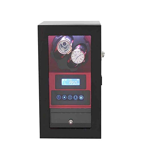 WXDP Enrollador de Reloj automático,Reloj, Puede acomodar 2 Relojes, Motor antimagnético Ultra silencioso, Almohada de Suave y Flexible, tamaño 18 * 18 * 33 CM para Relojes de Dama y Hombre (Colo