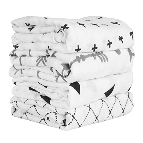 Yinuoday 4 unids/lote muselina bebé swaddle mantas recién nacido recibiendo mantas envoltura para niños niñas 47 x 47 pulgadas